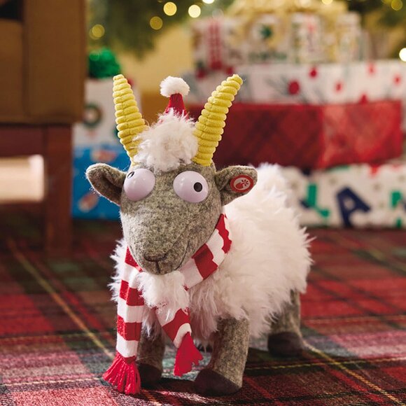 Season's Screaming’s Goat Plush With Sound and Motion Christmas Fainting Goat - Picture 6 of 17